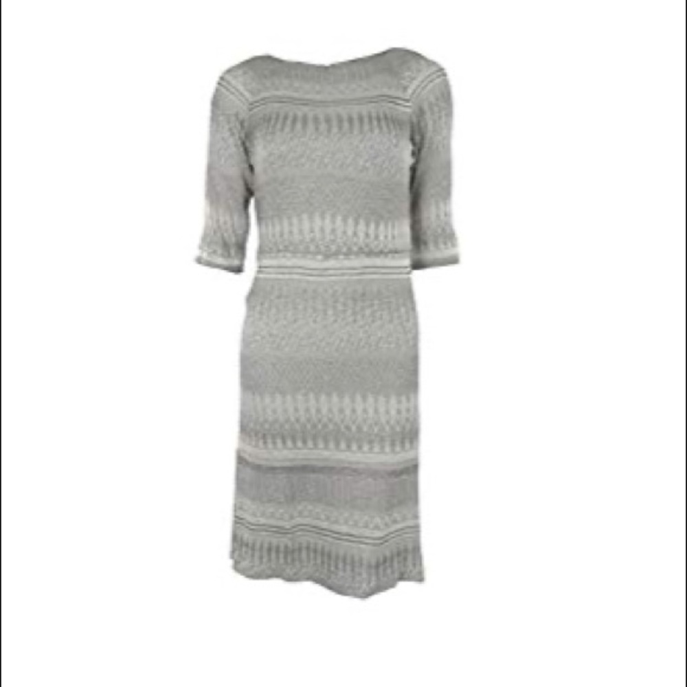 Knit patterned sweater dress